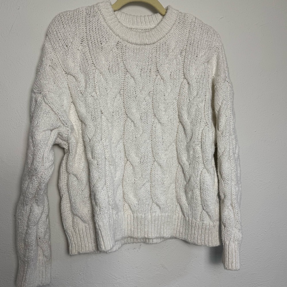 Aerie Cable Knit Fisherman‎ English Countryside Chunky Sweater
